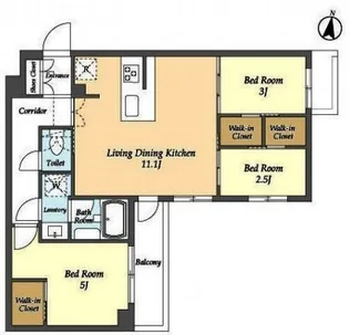 東京都練馬区中村3【マンション】の間取り