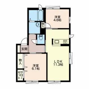 メゾンキルフェボン【1階】の間取り