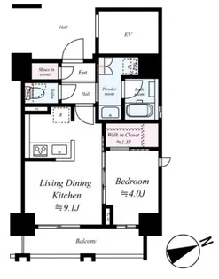 サクラティアラ新梅田【3階】の間取り