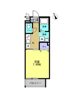 クオーレ福沢町【2階】の間取り