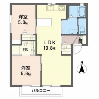 ディアスあや B棟【2階】の間取り