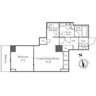 リバーシティ21新川【8階】の間取り