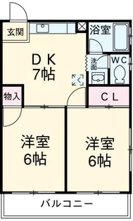 ヴィラージュ南行徳【2階】の間取り