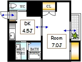 シャインプレイス【1階】の間取り