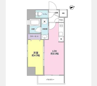 ミュプレ恵比寿【8階】の間取り
