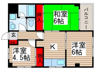 アンソレイエ松戸【3階】の間取り