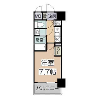 レジュールアッシュ天王寺【4階】の間取り
