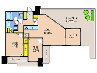 ワコーレ灘ハウイッシュ【8階】の間取り