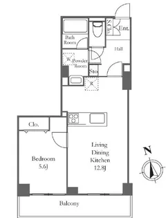 東京都中央区新川2【マンション】の間取り
