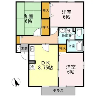 マリハウス A棟【1階】の間取り