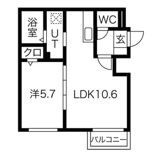 ミレイル共栄【2階】の間取り
