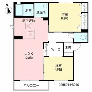 カーサ・ラピス B棟【1階】の間取り