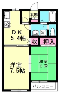 YシティハイツII【1階】の間取り