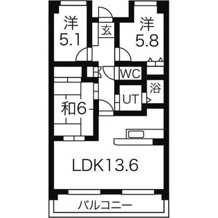 愛知県尾張旭市平子町西【マンション】の間取り