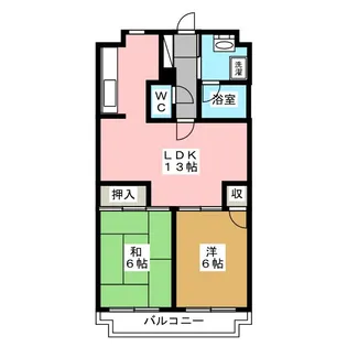 ハイランドウエスト【2階】の間取り