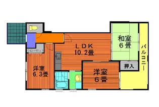 フォレスト作野【2階】の間取り