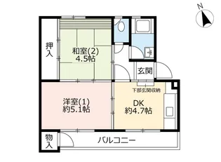 UR高根台【4階】の間取り