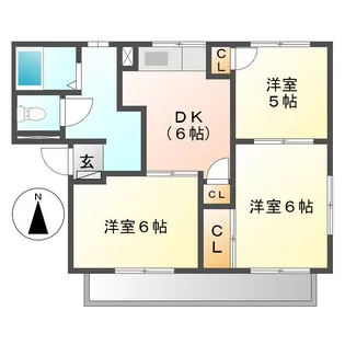 スカイヒル佃【2階】の間取り