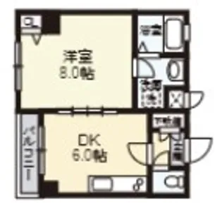 AFICION堀川【8階】の間取り