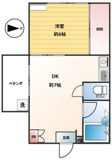 栄光マンション【3階】の間取り