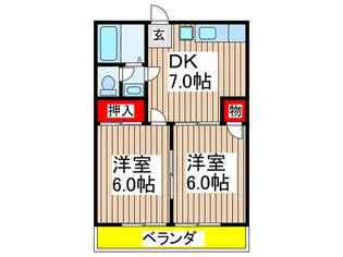 サクマハイツ【2階】の間取り