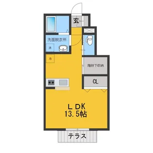 エスペランサ八幡【1階】の間取り