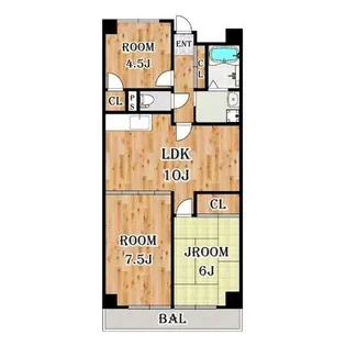サンシティ前橋【1階】の間取り