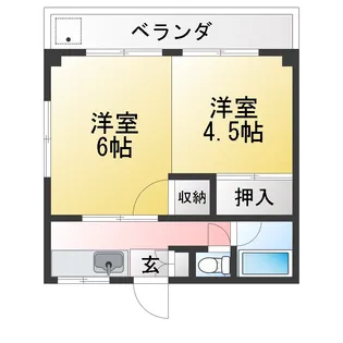 青山マンション【1階】の間取り