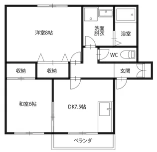 ピース・モアナB【2階】の間取り