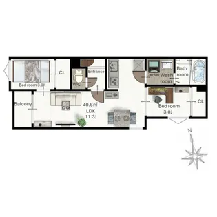 REGALEST東照宮南【2階】の間取り