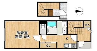 Vessell堤町(防音室)【2階】の間取り