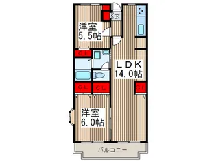 マンション・シェ・ノッチュ【5階】の間取り