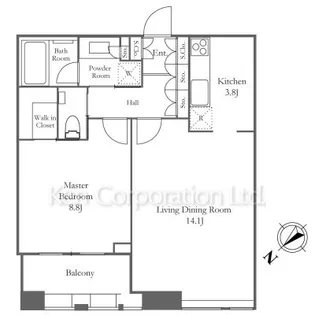 Dマークス西新宿タワー【22階】の間取り