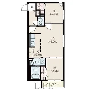 ファランドール新札幌II【3階】の間取り