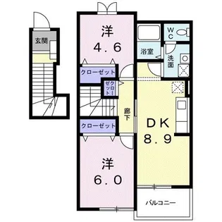 ムーラン・ルージュII【2階】の間取り