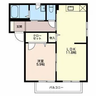 バリュージュ広丘B【1階】の間取り