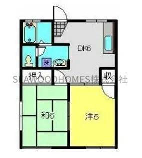 メゾンシーロード【2階】の間取り