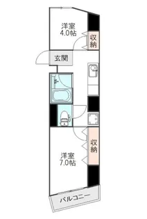 テック上落合【2階】の間取り