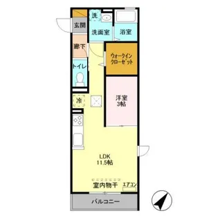 ボナール 一の鳥居【2階】の間取り