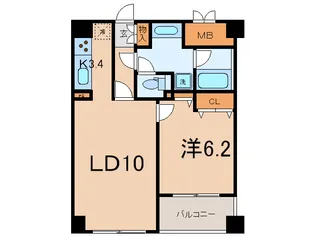 カスタリア茅場町【3階】の間取り
