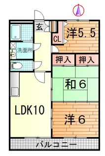 ドゥーファミーユ【3階】の間取り