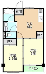 ハイツニューキャッスル【4階】の間取り