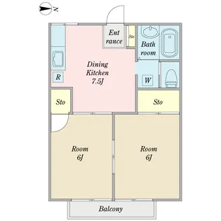 ヴィラ・エスペランサC【2階】の間取り