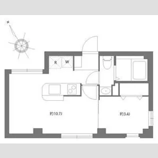 エムジェイプレイス目黒【2階】の間取り
