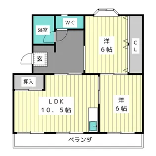 さくた中央ハイツ【1階】の間取り