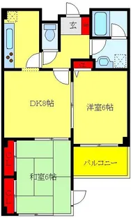 ゲイブルスハイツ【1階】の間取り