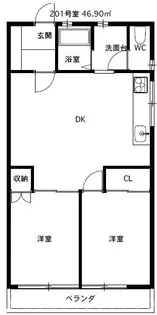 山口マンション【2階】の間取り