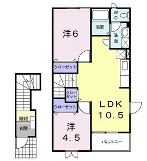 ヴェルドミールI【2階】の間取り