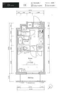 スカイコートルアナ文京本駒込【4階】の間取り