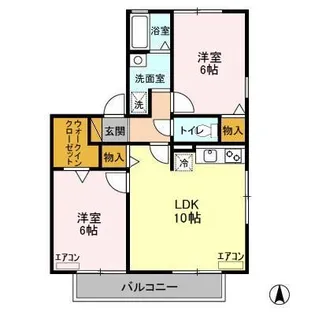 ハイカムール浅井【2階】の間取り